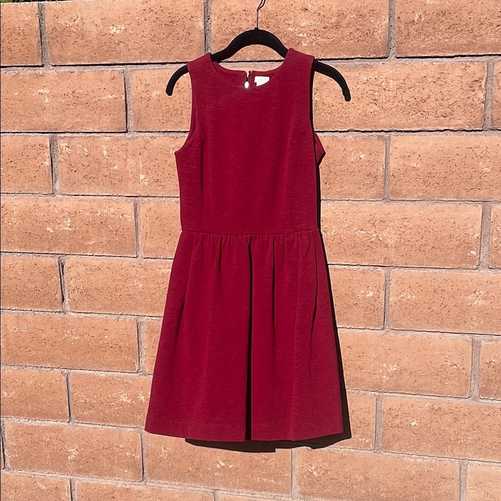 J. Crew Red Sleeveless A-Line Dress for Weddings